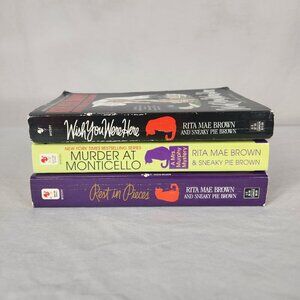LOT OF 3 Rita Mae Brown and Sneaky Pie Brown Paperback Mystery Series Books 1-3